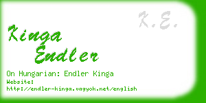 kinga endler business card